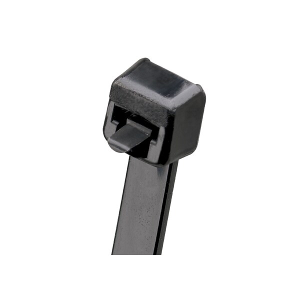 Cable Tie, 14-1/2 in L, 4 in Max Bundle Dia., Black, Nylon 6/6, 50 lb Strength, 100 PK